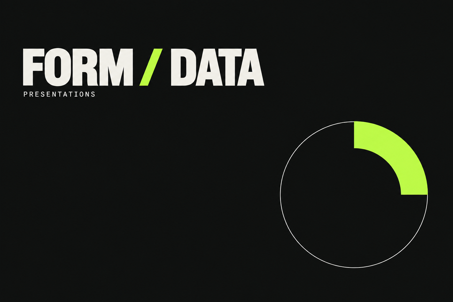 Презентации и инфографика — типографика FORM / DATA и диаграммы